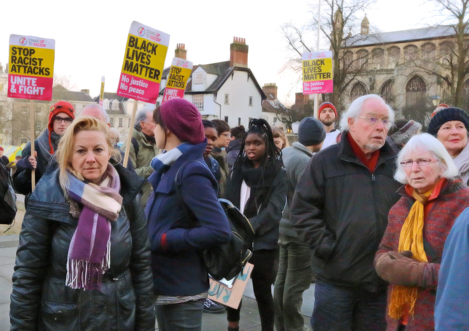 Black Lives Matter at Norwich anti Trump protest outside City Hall (32328841962)