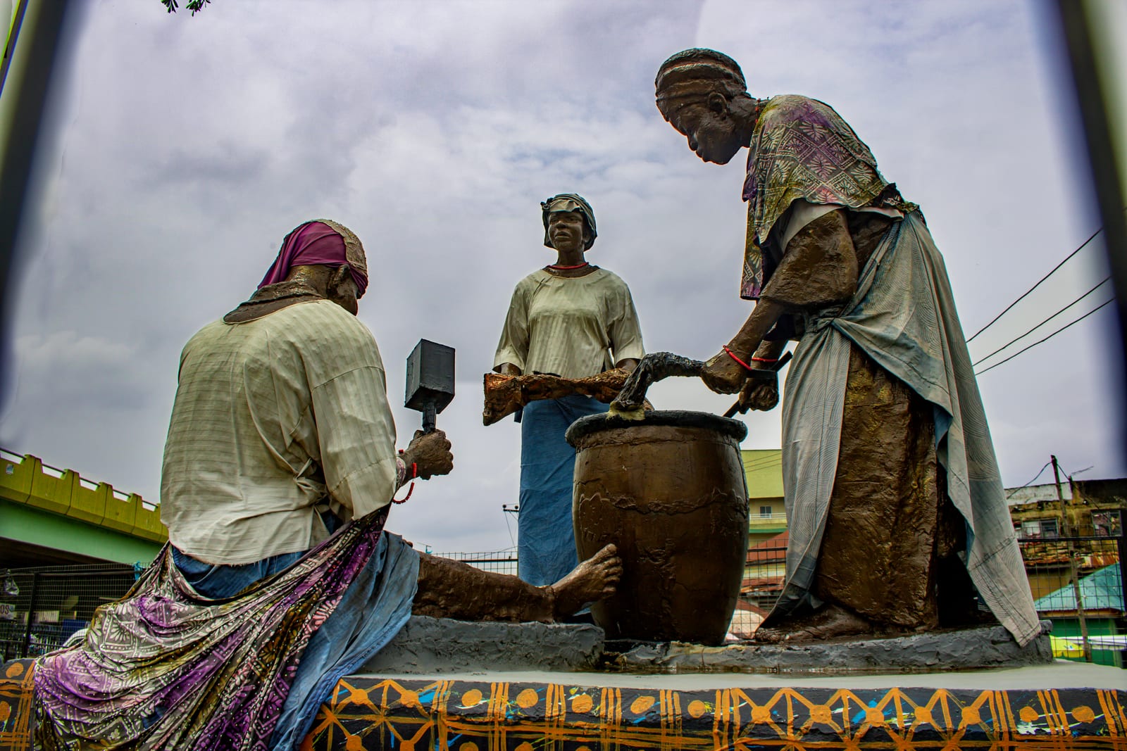 Adire Kampala Market Statue